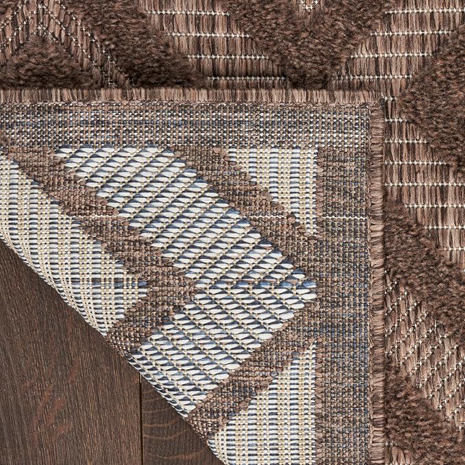 Nourison Home Versatile Brown 2' x 6' Area Rug - Easy Clean, Non Shedding, Bed Room, Living Room, Dining Room, Kitchen (6' Runner)