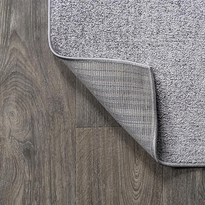 JONATHAN Y Haze Solid Low-Pile Gray 9x9 Square Indoor Area Rug, Coastal,Bohemian,Minimalist,Classic, Easy-Cleaning for Living Room,Bedroom,Kitchen,Pet Friendly,Non-Shedding (SEU100A-9SQ)