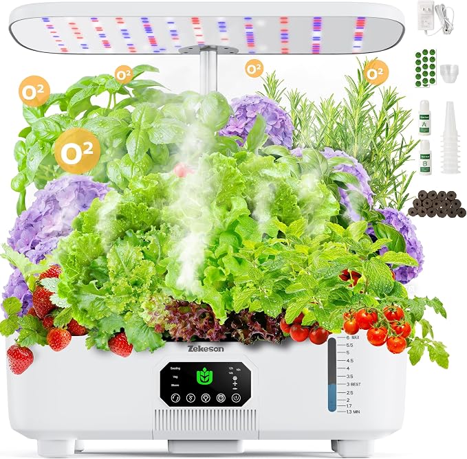 Misting Hydroponic Growing System Kit for starting fall vegetable seedlings