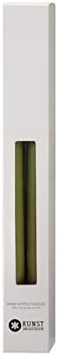 Kunstindustrien® Taper Candles – Set of 4, 13.8" – Made in Denmark, Long Burning Candles 15h, Unscented & Smokeless Candlesticks – Elegant Tall Candles for Weddings, Dinners & Home Decor (Olive) - Image 2