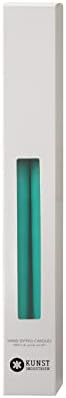 Kunstindustrien® Taper Candles – Set of 4, 13.8" – Made in Denmark, Long Burning Candles 15h, Unscented & Smokeless Candlesticks – Elegant Tall Candles for Weddings, Dinners & Home Decor (Turquoise) - Image 2