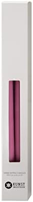 Kunstindustrien® Taper Candles – Set of 4, 13.8" – Made in Denmark, Long Burning Candles 15h, Unscented & Smokeless Candlesticks, Elegant Tall Candles for Weddings Dinners & Home Decor (Light Heather) - Image 2