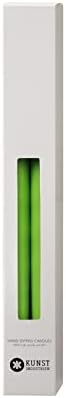 Kunstindustrien® Taper Candles – Set of 4, 13.8" – Made in Denmark, Long Burning Candles 15h, Unscented & Smokeless Candlesticks – Elegant Tall Candles for Weddings, Dinners & Home Decor (Light Green) - Image 2