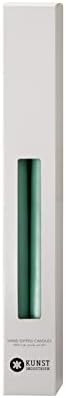 Kunstindustrien® Taper Candles – Set of 4, 13.8" – Made in Denmark, Long Burning Candles 15h, Unscented Candlesticks – Elegant Tall Candles for Weddings, Dinners & Home Decor (Dark Reseda Green) - Image 2