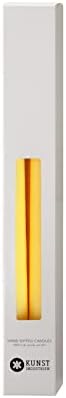 Kunstindustrien® Taper Candles – Set of 4, 13.8" – Made in Denmark, Long Burning Candles 15h, Unscented & Smokeless Candlesticks – Elegant Tall Candles for Weddings Dinners & Home Decor (Lemon Yellow) - Image 2