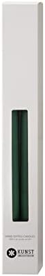 Kunstindustrien® Taper Candles – Set of 4, 13.8" – Made in Denmark, Long Burning Candles 15h, Unscented & Smokeless Candlesticks – Elegant Tall Candles for Weddings Dinners & Home Decor (Forest Green) - Image 2