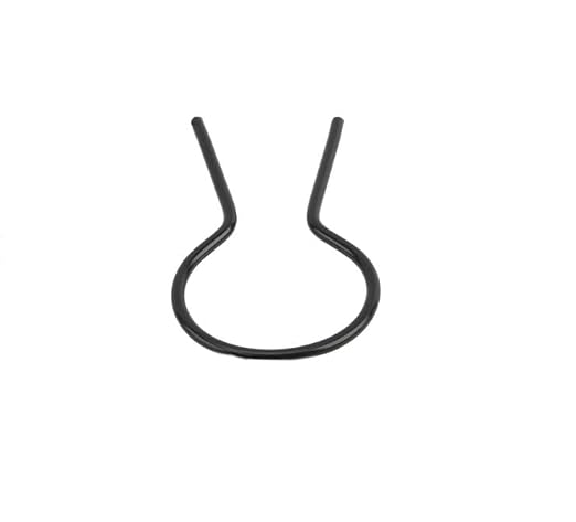 EZ Twist 1 5/8" OD x 8 Gauge Preformed Steel Tie Wire - Fence Ties - 100 Pack (Black Vinyl Coated)