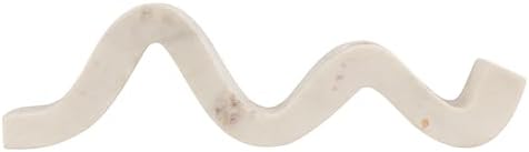 Bloomingville Marble Wave Double Taper Candle Holder, White - Image 4