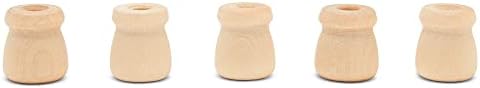 Bean Pot Candle Cups, 5/8 Inch, 1/4 Inch Hole, Pack of 100 Unfinished Wood Candle Holders, Wood Turnings for Crafts, by Woodpeckers - Image 4
