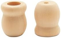 Bean Pot Candle Cups, 1 Inch, 7/16 Inch Hole, Pack of 50 Unfinished Wood Candle Holders, Wood Turnings for Crafts, by Woodpeckers - Image 3