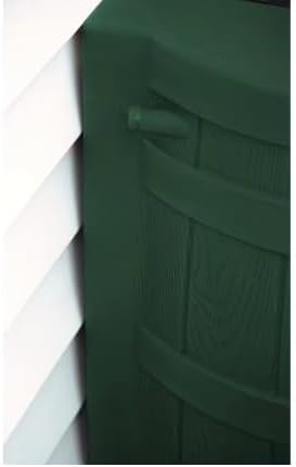 Rain Wizard, 40 Gallon Capacity, Wood Texture Design, Brass Spigot, Flat Top (Green)