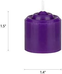 Mega Candles 12 pcs Unscented Purple Votive Candles, Hand Poured Wax Candle 10 Hours 1.38 Inch x 1.5 Inch, Home Décor, Wedding Receptions, Centerpieces, Occasions, Events, Festivities, Meditations - Image 2