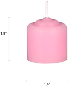 Mega Candles 12 pcs Unscented Pink Votive Candles, Hand Poured Wax Candle 10 Hours 1.38 Inch x 1.5 Inch, Home Décor, Wedding Receptions, Centerpieces, Occasions, Events, Festivities, Meditations - Image 2