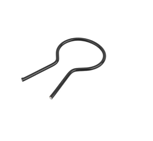 EZ Twist 1 5/8" OD x 8 Gauge Preformed Steel Tie Wire - Fence Ties - 100 Pack (Black Vinyl Coated)
