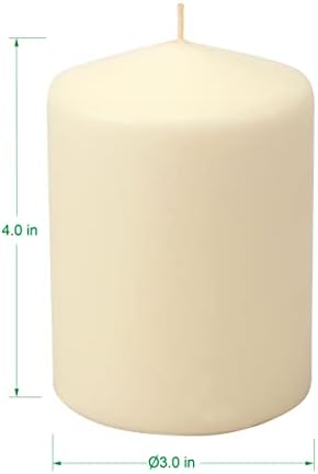 Stonebriar Unscented Pillar Candles – 35 Hour Burn Time, Long-Lasting Wax Candles for Weddings, Holidays, Home Décor & Special Events, Pack of 6, Ivory, 3" x 4" - Image 5