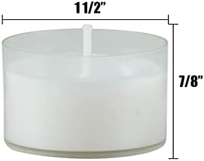 Stonebriar 96 Count White Unscented Smokeless Long Burning Clear Cup Tea Light Candles with 6 to 7 Hour Burn Time - Image 5