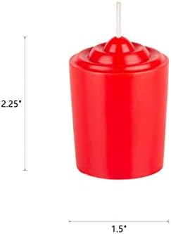 Mega Candles 12 pcs Unscented Red Votive Candles, Hand Poured Wax Candle 15 Hours 1.5 Inch x 2.25 Inch, Home Décor, Wedding Receptions, Centerpieces, Occasions, Events, Festivities, Meditations - Image 2