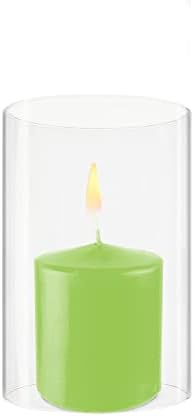 CYS EXCEL 6 PCS (H:6" D:4") Open Ended Clear Glass Hurricane Candleholder Tube Lamp Shade Open Flame Candlestick Holder Chimney Tube Cover Bottomless Cylinder - Image 5
