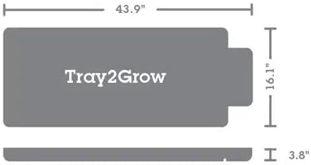 Happy Hydro Tray2Grow System - Standard Tray2Grow with No Tank - Self-Watering, Gravity-Fed Hydroponic Indoor System, Black
