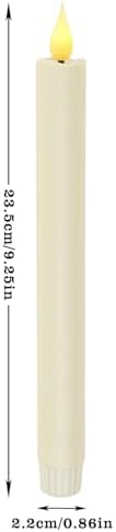 24-Pack Flameless Taper Candles, 9.25 Inch Battery Operated LED Candlesticks with Remote & Timer - Realistic Flickering Flame, Warm Ivory, Safe Smokeless for Wedding Christmas Church Party Home Decor - Image 4