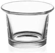WGV Flare Lip Cylinder Tea Light Votive Candle Holder 2.4" W x 1.75" H, Clear Oyster Glass Cup, Small Accent Decor, 6 Pieces - Image 2