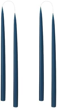 Kunstindustrien® Taper Candles – Set of 4, 13.8" – Made in Denmark, Long Burning Candles 15h, Unscented & Smokeless Candlesticks – Elegant Tall Candles for Weddings, Dinners & Home Decor (Marine Blue) by KUNSTINDUSTRIEN