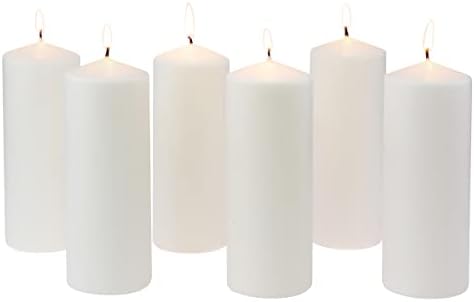Stonebriar Unscented White Tall Pillar Candles, 80 Hour Burning Candle Pillars, Perfect for Decor, Weddings, Emergencies 3" X 8", 6 count - Image 4