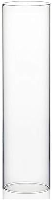 WGVI Hurricane Candle Holder Sleeve, Wide 4", Height 16", Clear Glass Cylinder Candleholder, Chimney Tube, Open Ended Candle Shade, 6 Pieces Bulk by WGVInternational-OpusGlassware