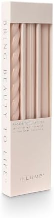 Illume Beautifully Done Unscented Assorted Candle Tapers 3-Pack, Blush Pink by ILLUME
