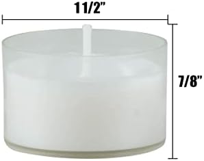 Stonebriar 48 Count White Unscented Smokeless Long Burning Clear Cup Tea Light Candles with 6 to 7 Hour Burn Time - Image 5