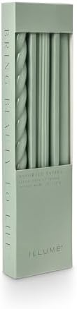 Illume Beautifully Done Unscented Assorted Candle Tapers 3-Pack, Sage Green by ILLUME