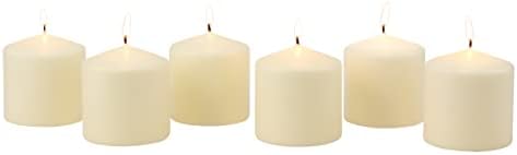 Stonebriar Unscented Pillar Candles – 18 Hour Burn Time, Long-Lasting Wax Candles for Weddings, Holidays, Home Décor & Special Events, Pack of 6, Ivory, 3" x 3" - Image 5