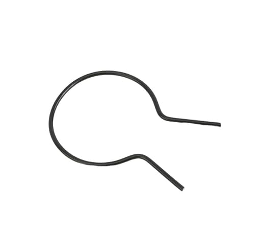 EZ Twist 3" (2 7/8" OD) x 8 Gauge Preformed Steel Tie Wire - Fence Ties - 100 Pack (Black Vinyl Coated)