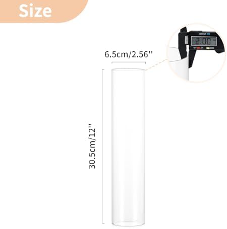 NUPTIO Hurricane Candle Holder for Candlestick: Clear Glass Cylinder Cover - Image 5