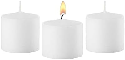 D'light Online Long 10 Hour Burn Time Unscented Votive Candles - Small Candles for Birthdays, Baby Shower, Home Decoration, Restaurants and Weddings (White, 10 Hour - Set of 12) - Image 6
