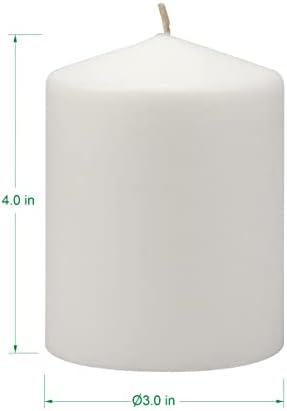Stonebriar Unscented White Tall Pillar Candles, 35 Hour Burning Candle Pillars, Perfect for Decor, Weddings, Emergencies 3" X 4", 6 count - Image 6