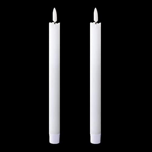 GenSwin Led Flameless Taper Candles Battery Operated Remote Timer White by GenSwin