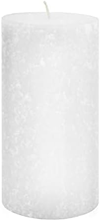Root Candles Unscented Pillar Candles Beeswax Enhanced Textured Timberline™ Pillar Candle, 3 x 6-Inch, White by RootCandles