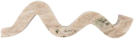 Bloomingville Marble Wave Double Taper Candle Holder, Beige - Image 7