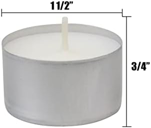 Stonebriar Unscented Long Burning White Tealight Candles, Bulk Pack, 6-7 Hour Burn Time, Smokeless Tealights for Parties, Weddings, Home, 50 Count - Image 6