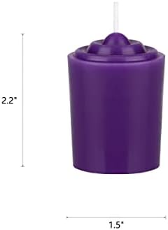 Mega Candles 12 pcs Unscented Purple Votive Candles, Hand Poured Wax Candle 15 Hours 1.5 Inch x 2.25 Inch, Home Décor, Wedding Receptions, Centerpieces, Occasions, Events, Festivities, Meditations - Image 2