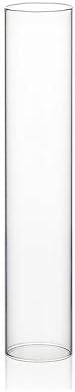 WGVI Hurricane Candle Holder Sleeve, Wide 3", Height 16", Clear Glass Cylinder Candleholder, Chimney Tube, Open Ended Candle Shade, 1 Piece by WGVInternational-OpusGlassware