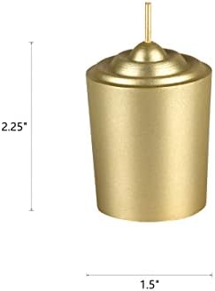 Mega Candles 12 pcs Unscented Gold Votive Candles, Hand Poured Wax Candle 15 Hours 1.5 Inch x 2.25 Inch, Home Décor, Wedding Receptions, Centerpieces, Occasions, Events, Festivities, Meditations - Image 2