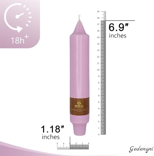 Gradient Taper Candles Purple Candlesticks,Gedengni 7Inches Dripless Tapered Candle Tall Candle Sticks Colorful Dinner Candles for Holiday Wedding Party Table Decoration,4pcs-18PURMIX - Image 5