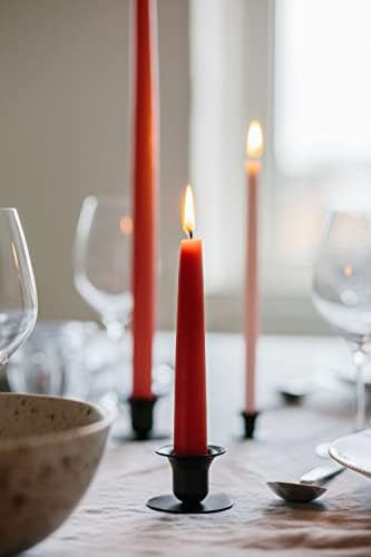 Kunstindustrien® Taper Candles, Set of 4, 13.8" – Made in Denmark, Long Burning Candles 15h, Unscented & Smokeless Candlesticks – Elegant Tall Candles for Weddings Dinners & Home Decor (Christmas Red) - Image 5