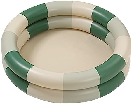 Inflatable Pool Baby Retro Blow Up Swimming Pool Family Cute Thickened Water Pool (Green Stripe)
