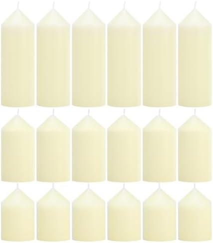 18 Pcs Ivory Pillar Candles Bulk Set，3 Different Lengths 2 x 3/4/6 Inch (6 Each)，Hurricane Candles，Dripless Unscented Smokeless，Gives You a Better Atmosphere When Organizing an Event Party. by Trxvxo