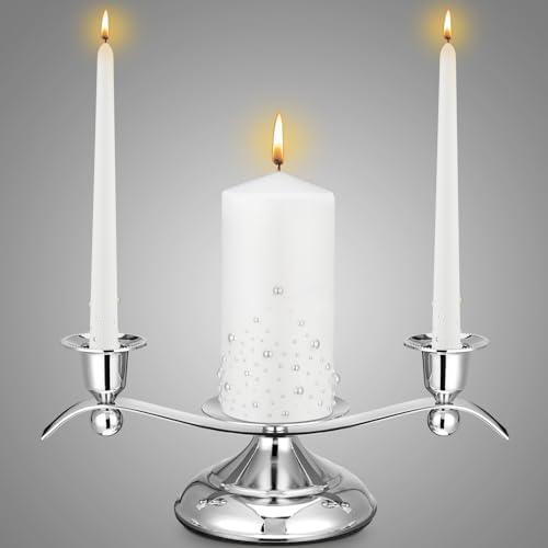 Irenare Unity Candles for Wedding Ceremony with Holder,Pearl by Irenare