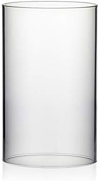 WGVI Hurricane Candle Holder Sleeve, Wide 6", Height 10", Clear Glass Cylinder Candleholder, Chimney Tube, Open Ended Candle Shade, 6 Pieces Bulk by WGVInternational-OpusGlassware
