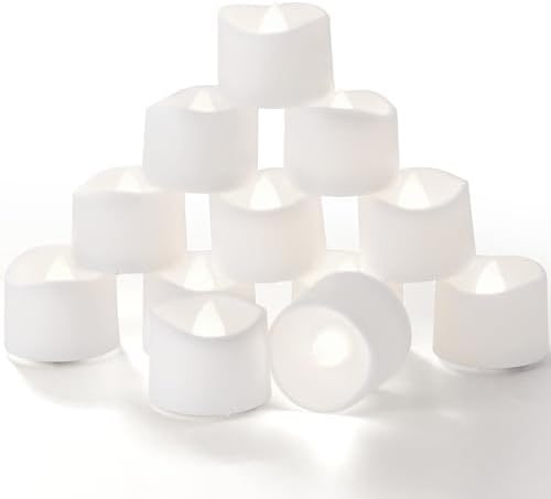 Homemory 24-Pack Battery Tea Lights with Timer Built in, Auto-On 6H Daily by Homemory